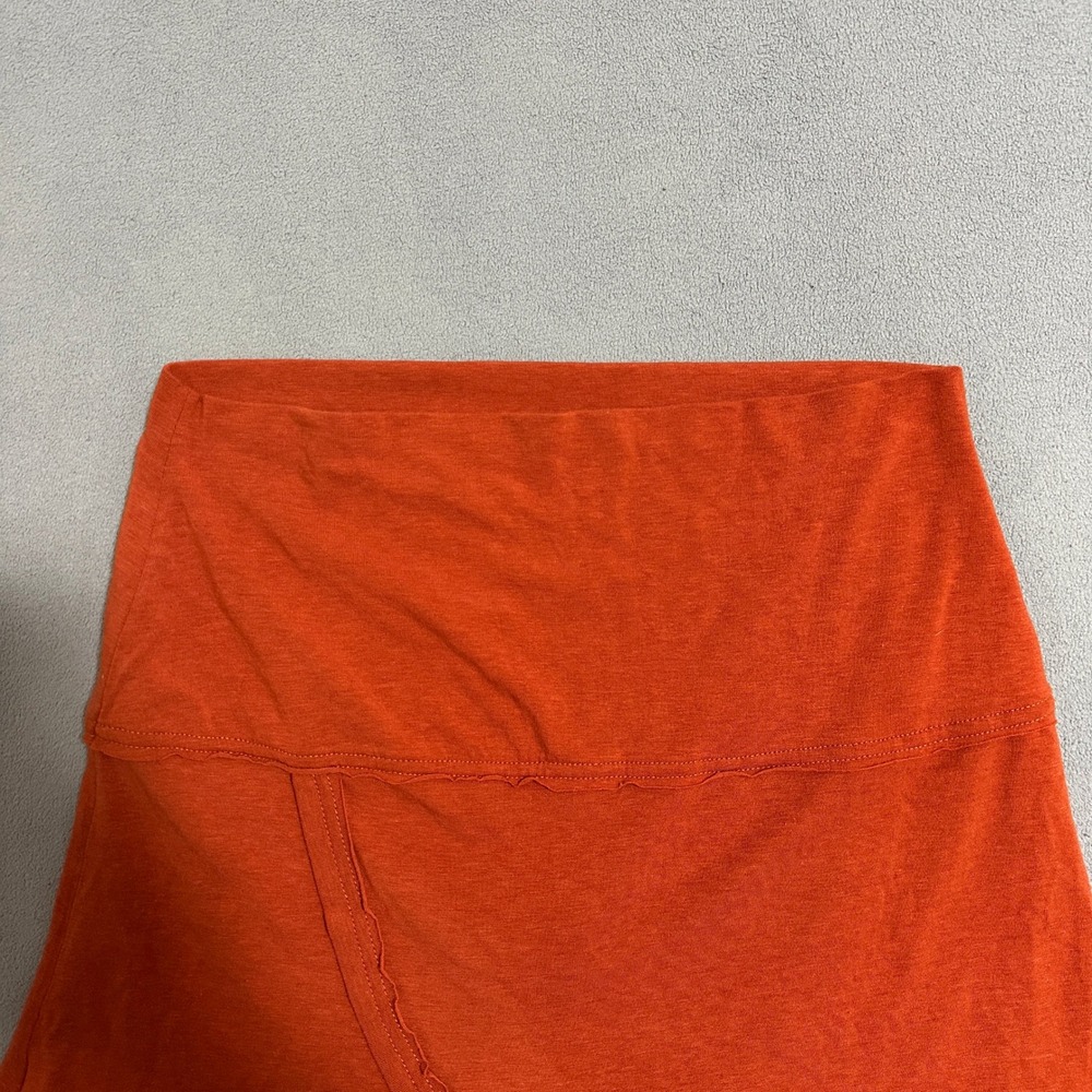 Jet Portland Sustainable Burnt Orange Raw Hem Wrap Mini Skirt W26 L13 - Picture 2 of 10